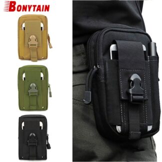 Men Tactical Molle Pouch Belt Waist Pack Bag Small Phone Pocket Military Waist Pack Running Pouch Travel Camping Bags Soft Back (Copy)
