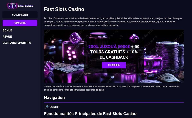 Découvrez fast slots casino